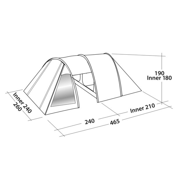 Cort 4 persoane Easy Camp Galaxy 400 - steel blue preţ