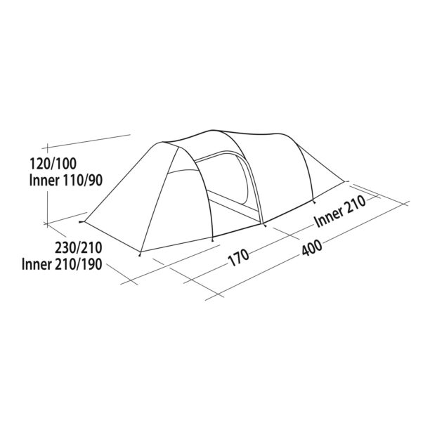 Cort 4 persoane Easy Camp Magnetar 400 - rustic green preţ