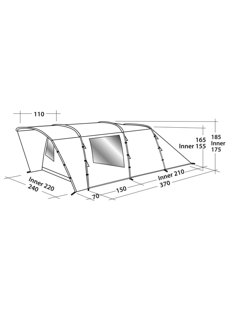 Cort 4 persoane Easy Camp Palmdale 400 - steel blue/white preţ