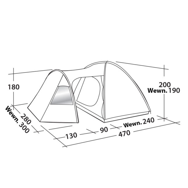 Cort 5 persoane Easy Camp Eclipse 500 - rustic green preţ