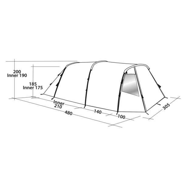 Cort 5 persoane Easy Camp Huntsville 500 - rustic green preţ