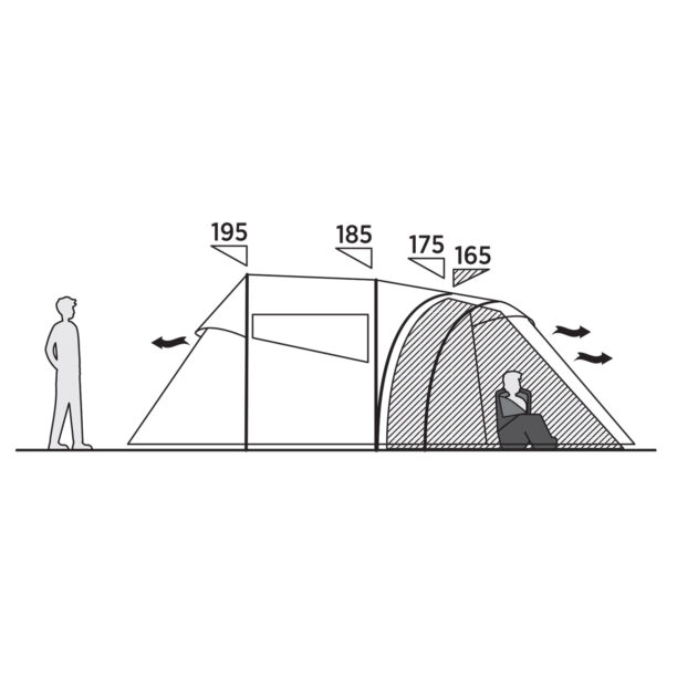 Original Cort 6 persoane Easy Camp Alicante 600 Twin