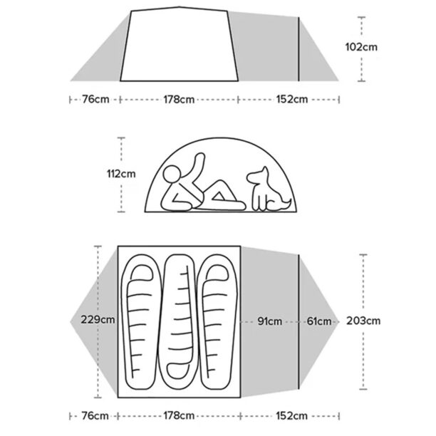 Cort Big Agnes Blacktail 3 Hotel Bikepack - gray preţ