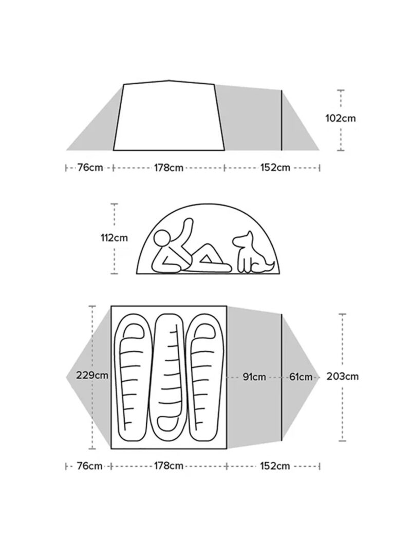 Cort Big Agnes Blacktail 3 Hotel Bikepack - gray preţ