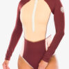 Costum de femei Rip Curl Block Party Upf 50+ Surfsuit - plum