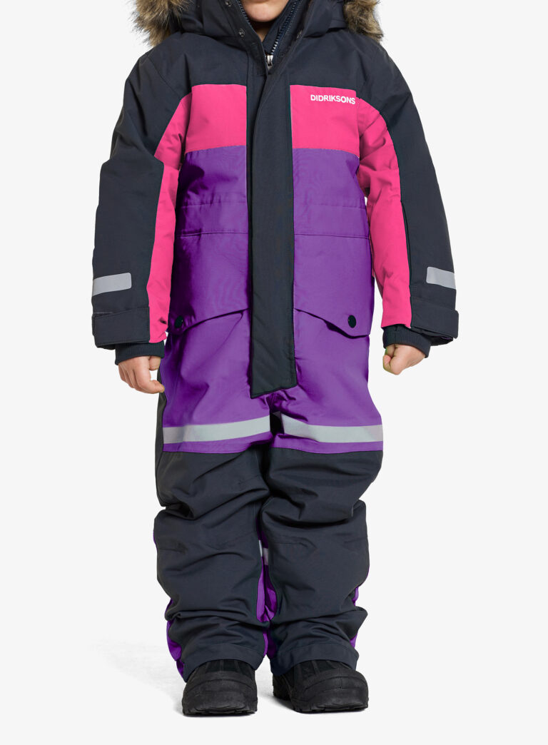 Costumul pentru copii Didriksons Bjarven Coverall - disco purple