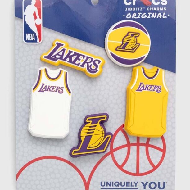 Crocs butoane pentru incaltaminte JIBBITZ NBA Los Angeles Lakers 5-pack 10011275