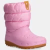 Crocs cizme de iarna copii CLASSIC NEO PUFF BOOT culoarea roz