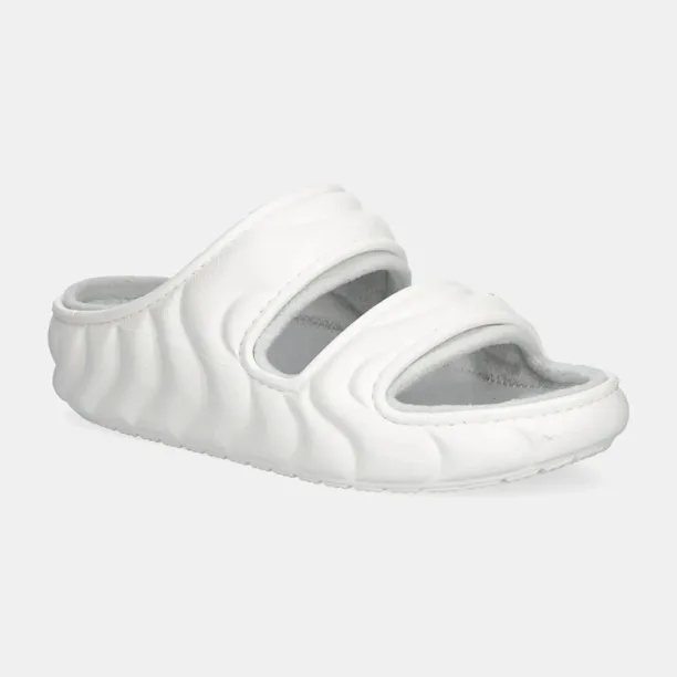 Crocs papuci Classic Cozzy Overpuff Sandal culoarea alb