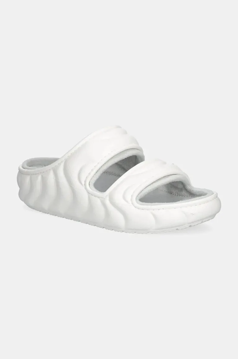 Crocs papuci Classic Cozzy Overpuff Sandal culoarea alb