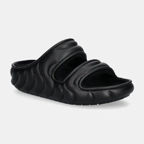 Crocs papuci Classic Cozzy Overpuff Sandal culoarea negru