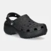 Crocs papuci Classic Platform Glitter Clog W femei