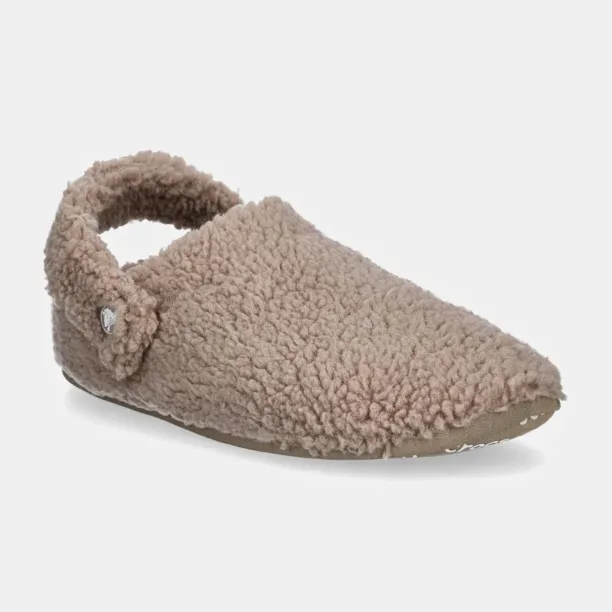 Crocs papuci de casa Classic Cozzy Slipper culoarea bej