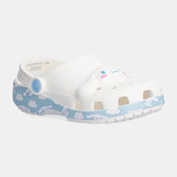 Crocs slapi copii CLASSIC CINNAMOROLL CLOG culoarea alb