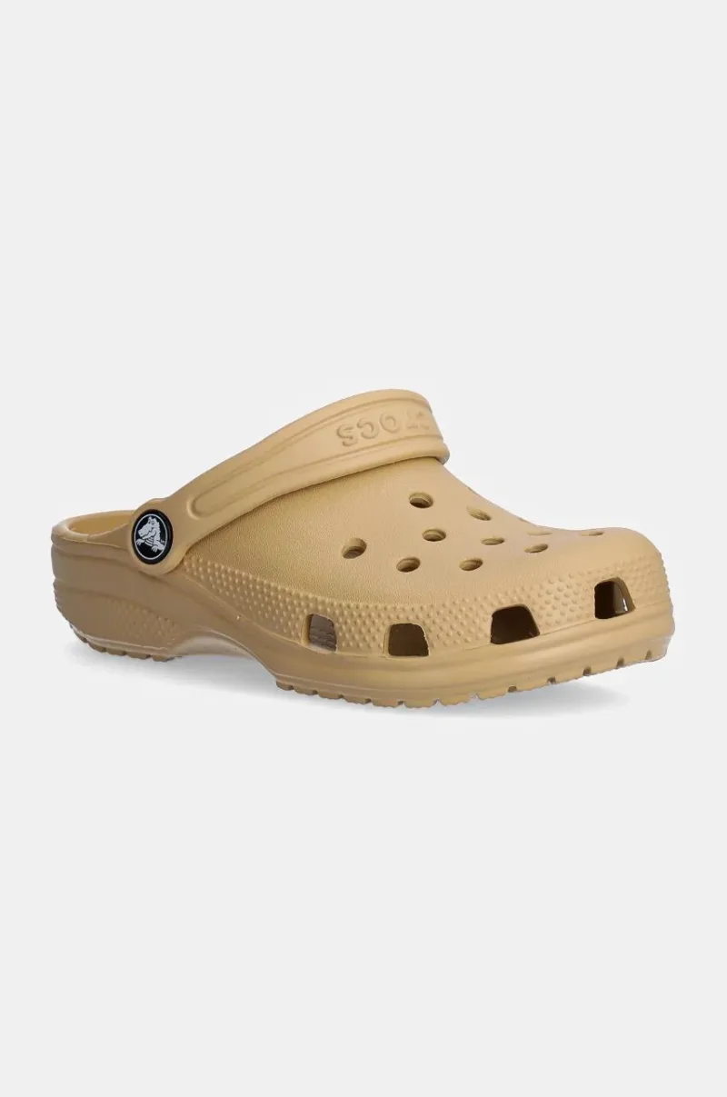 Crocs slapi copii CLASSIC CLOG culoarea bej