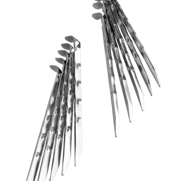 Cuie cort Easy Camp U-Steel Peg Ripple 10 Pack 18 cm