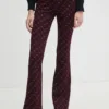 DIANE VON FURSTENBERG pantaloni din lana culoarea bordo