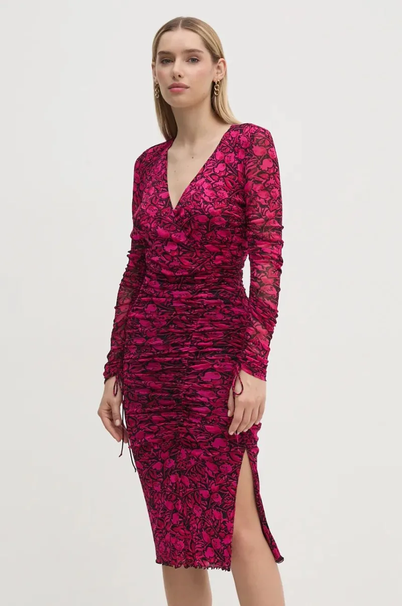 DIANE VON FURSTENBERG rochie culoarea roz