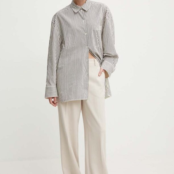 Day Birger et Mikkelsen camasa Tan - Daily Classic Stripe RD femei