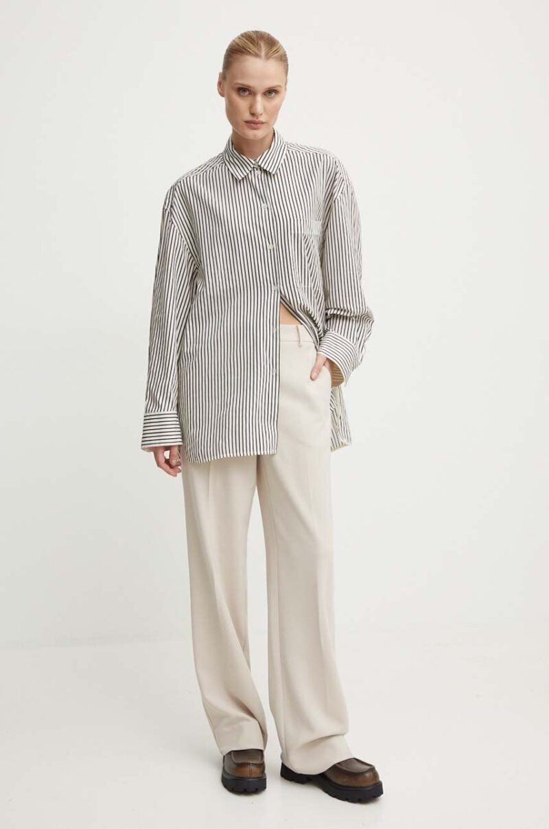 Day Birger et Mikkelsen camasa Tan - Daily Classic Stripe RD femei