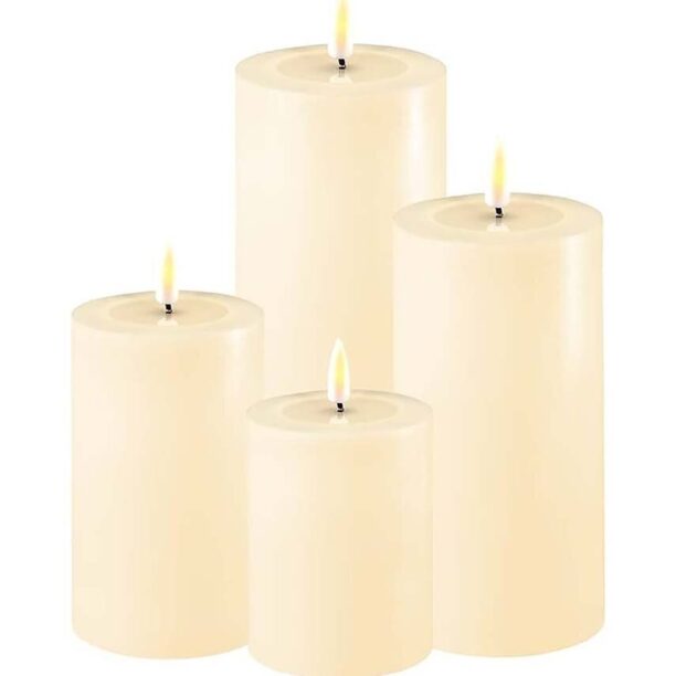 Deluxe Homeart set de lumanari led White Giftbox LED Candle 4-pack