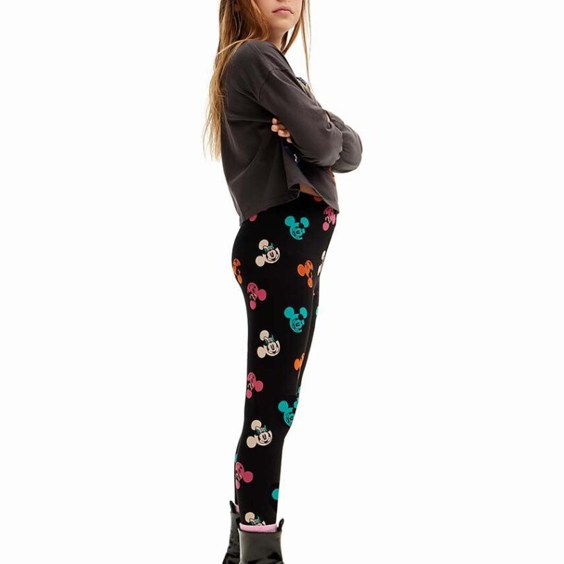 Desigual colanți copii MICKEY MOUSE culoarea negru