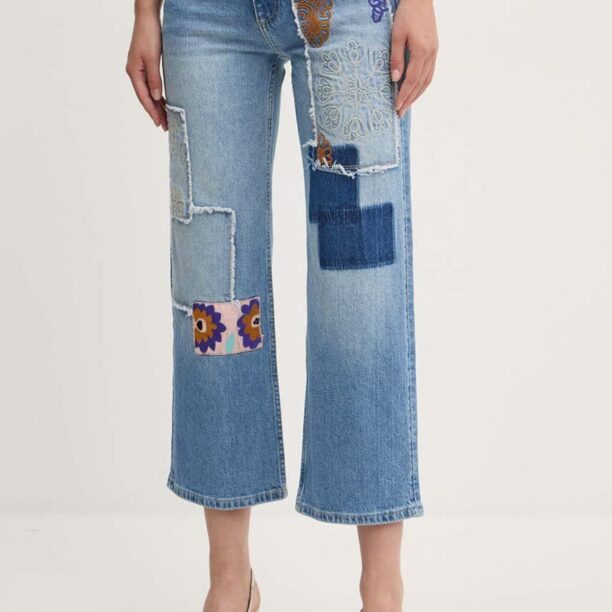 Desigual jeansi MILA femei high waist