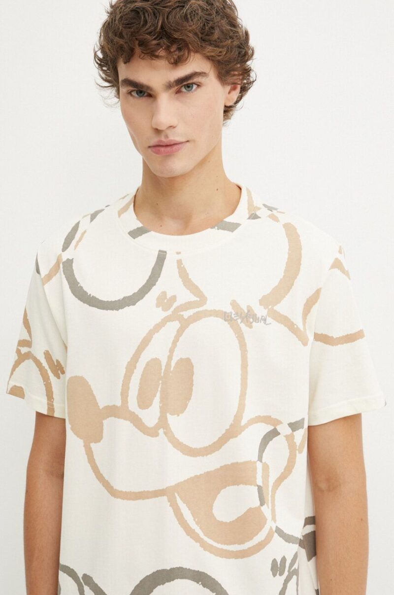 Desigual tricou din bumbac BEAU-MICKEY x Disney barbati