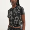 Desigual tricou din bumbac CARAS femei