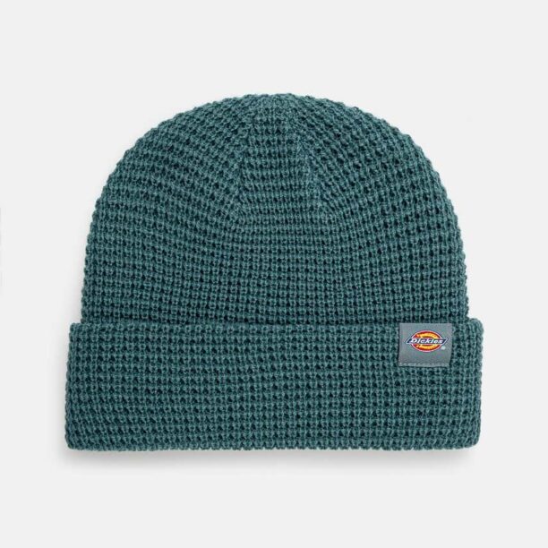 Dickies caciula Woodworth Waffle Beanie culoarea verde