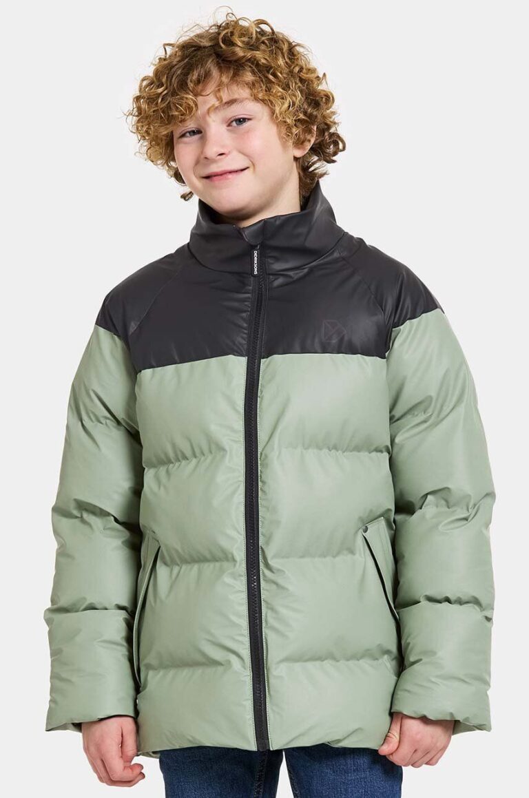 Didriksons geaca copii MEGA KIDS JKT culoarea verde