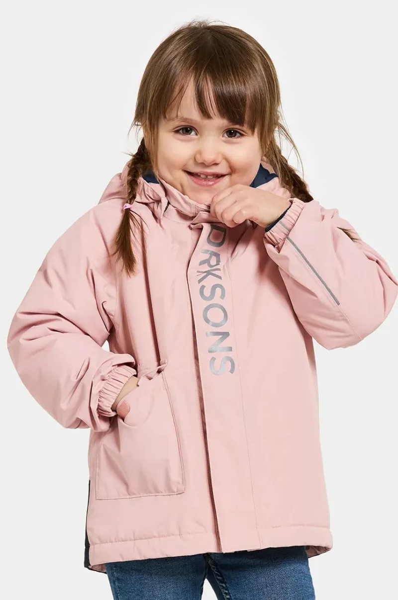 Didriksons geaca copii TALVI KIDS JKT culoarea roz