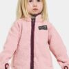 Didriksons hanorac polar pentru copii GIBBS KIDS FULLZIP culoarea roz