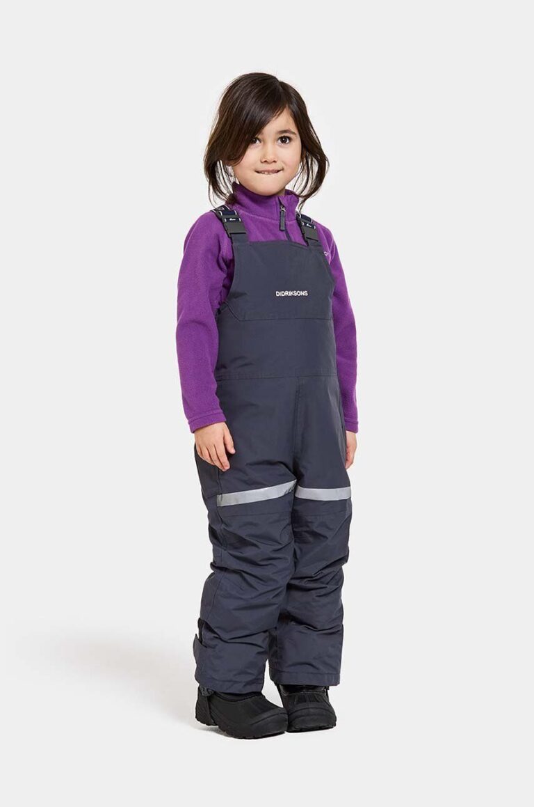 Didriksons pantaloni de schi pentru copii BJÄRVEN K BIB PANT culoarea albastru marin