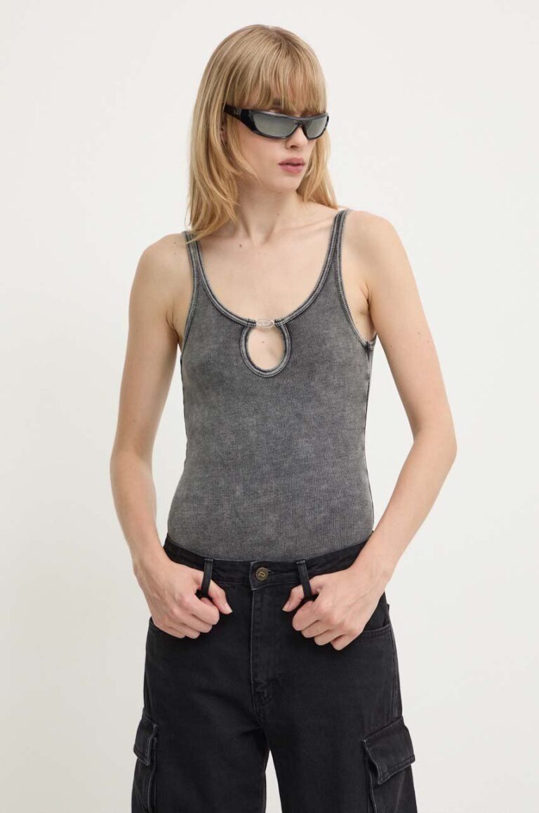 Diesel body UFBY-D-OVAL-COTTON-RIB-BODYSUIT femei