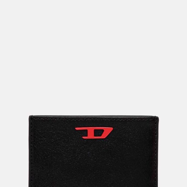 Diesel carcasa din piele RAVE CARD CASE culoarea negru