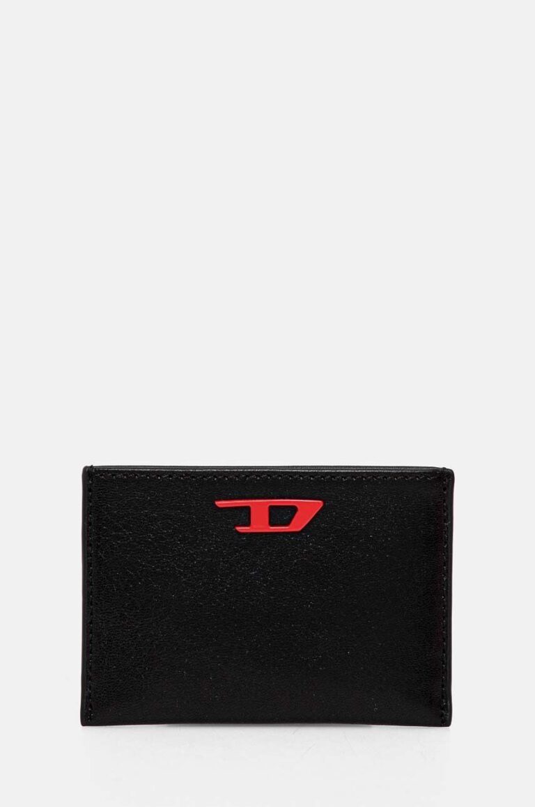 Diesel carcasa din piele RAVE CARD CASE culoarea negru