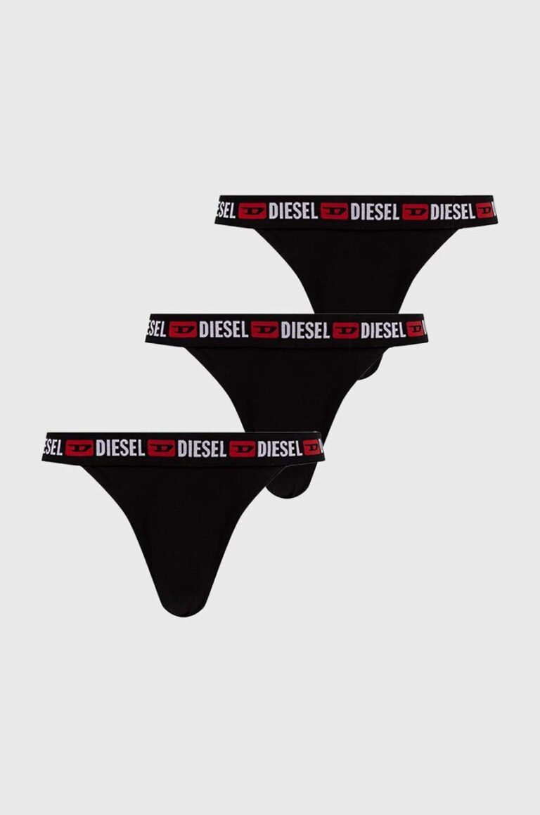 Diesel tanga UFPN-EBBYSS-THREEPACK 3-pack culoarea negru