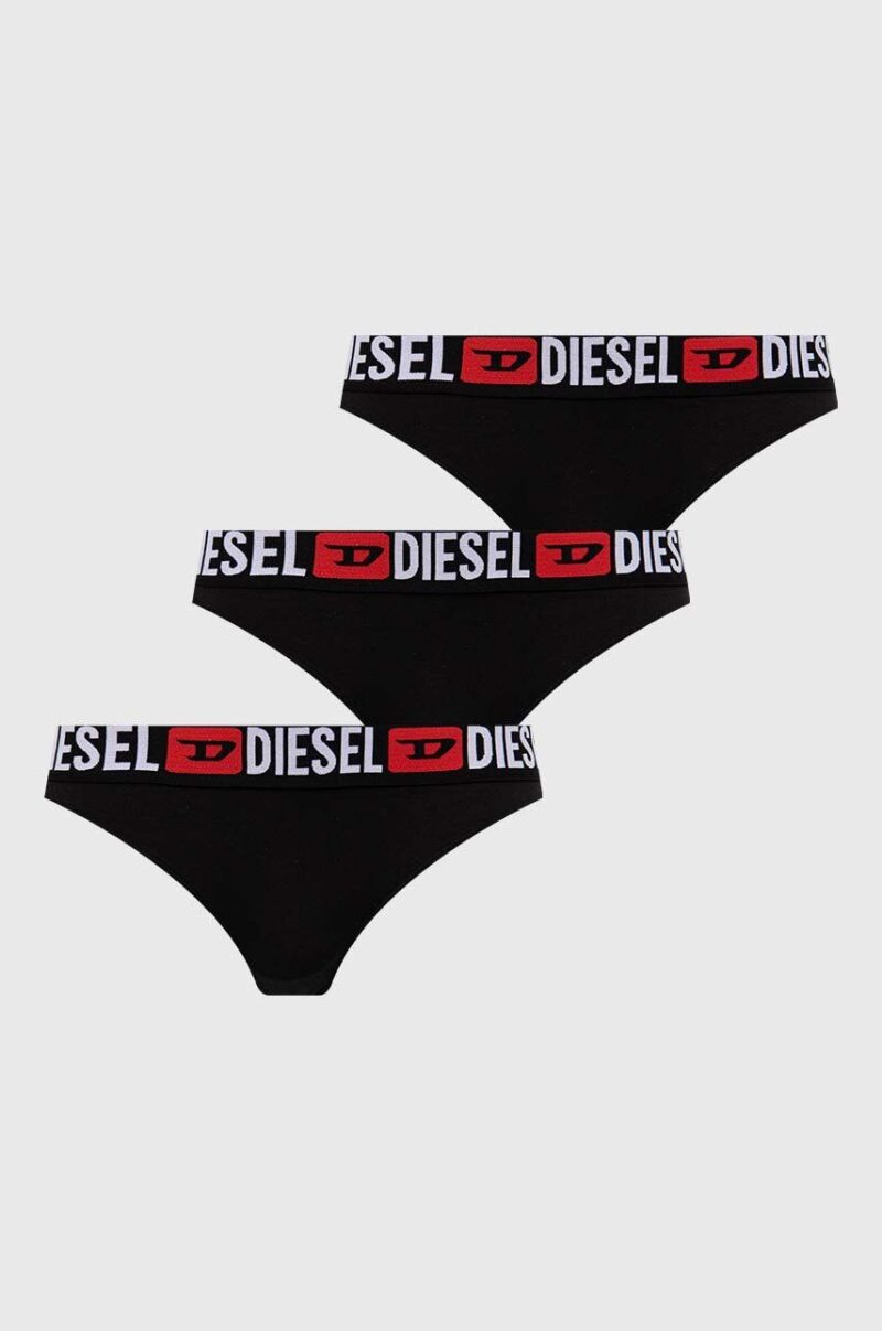 Diesel tanga UFST-STARS-THREEPACK 3-pack culoarea negru