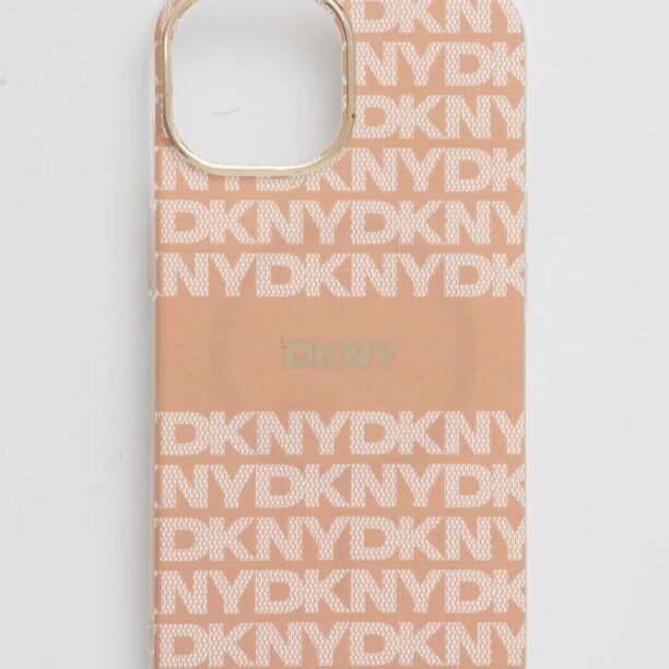 Dkny Husă pentru telefon iPhone 15 / 14 / 13 6.1 culoarea portocaliu