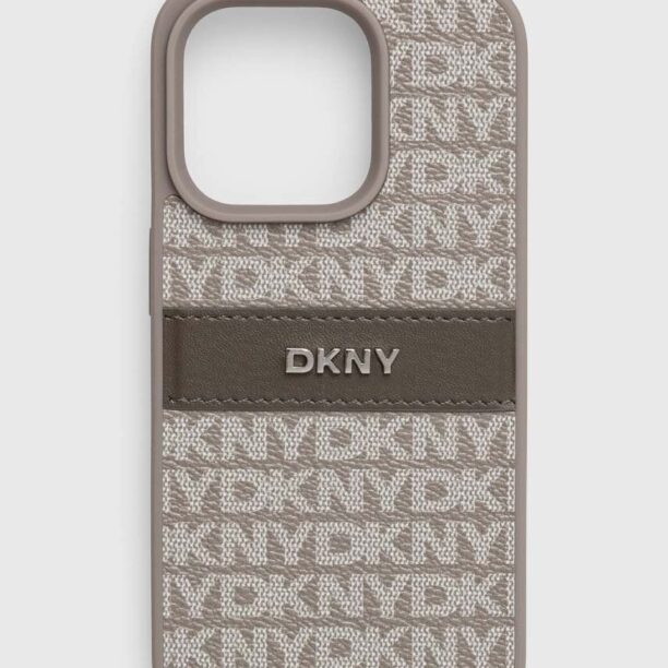 Dkny Husă pentru telefon iPhone 15 Pro 6.1 culoarea gri