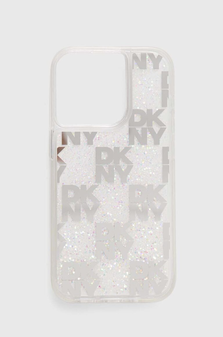 Dkny Husă pentru telefon iPhone 15 Pro culoarea alb