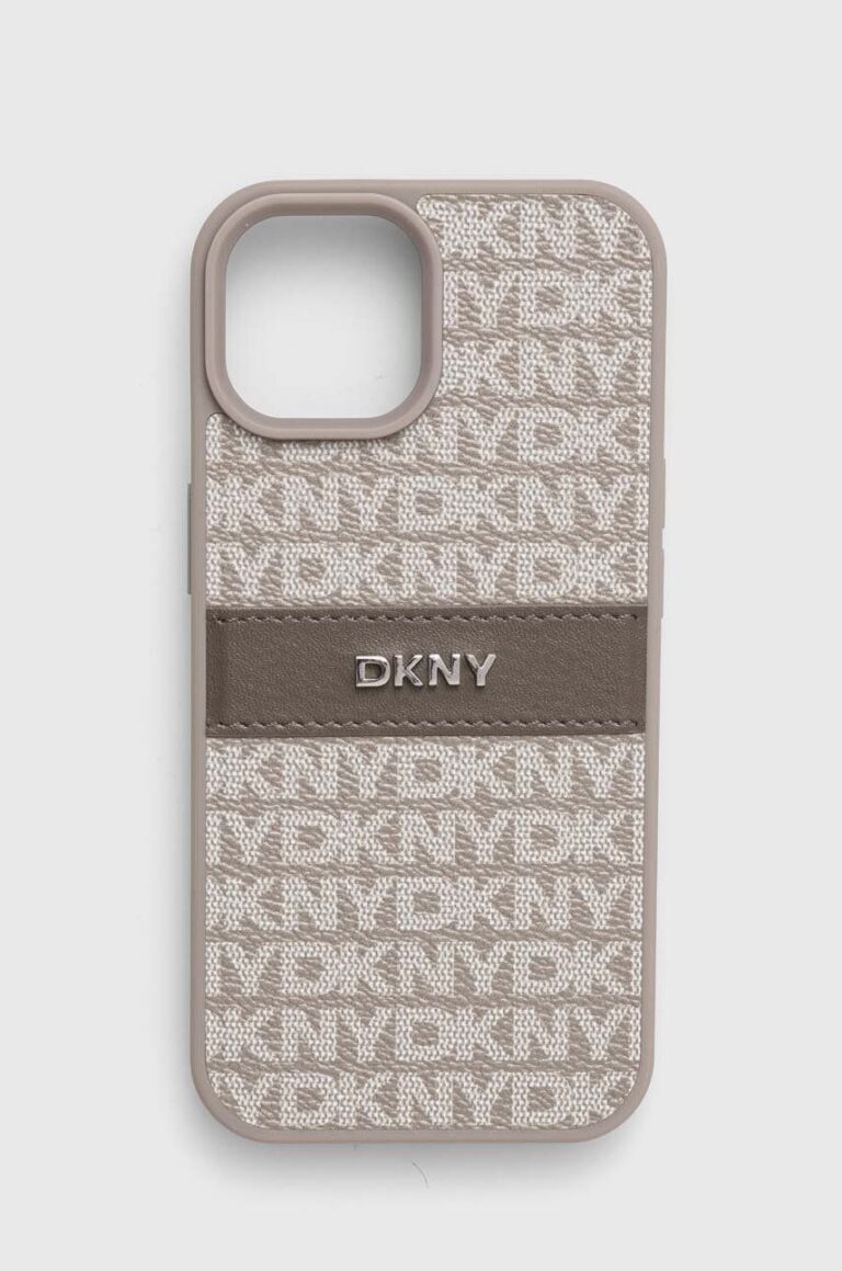 Dkny etui pentru telefon iPhone 15 / 14 / 13 6.1 culoarea gri