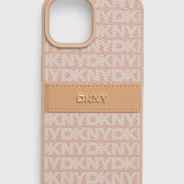 Dkny etui pentru telefon iPhone 15 / 14 / 13 6.1 culoarea portocaliu