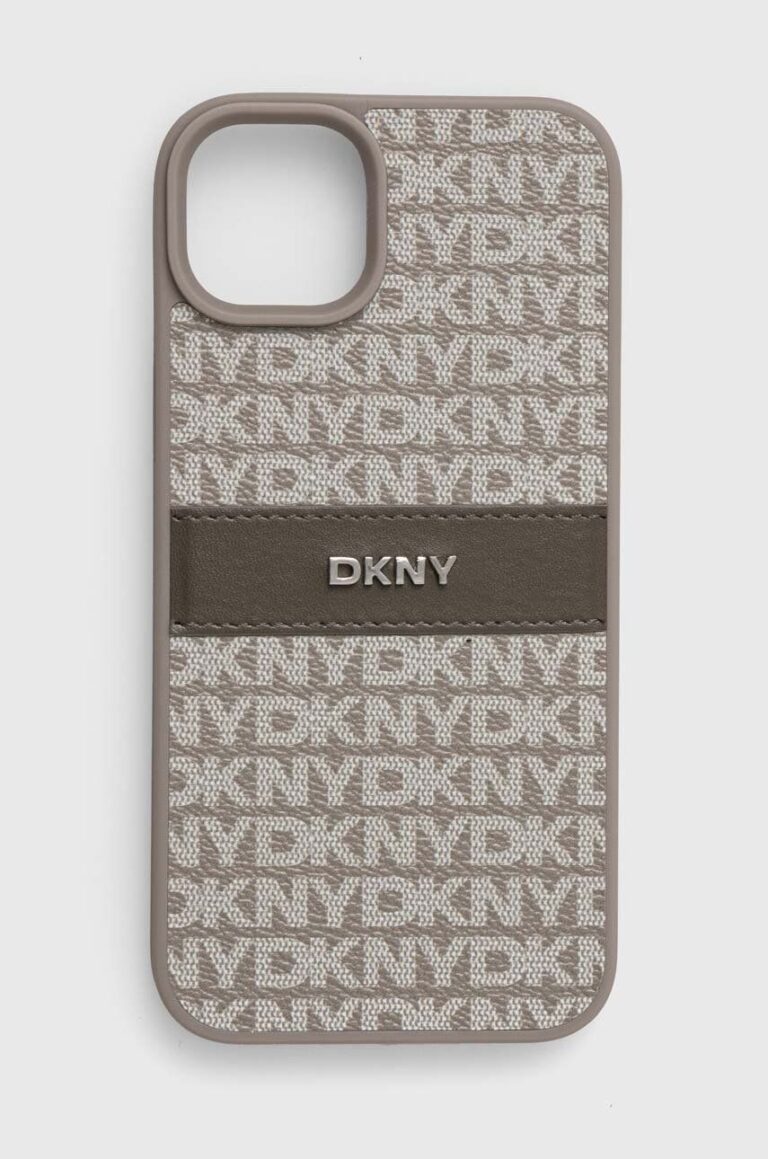 Dkny etui pentru telefon iPhone 15 Plus / 14 Plus 6.7 culoarea gri