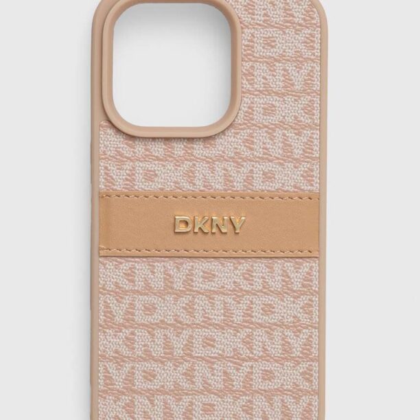 Dkny etui pentru telefon iPhone 15 Pro 6.1 culoarea portocaliu