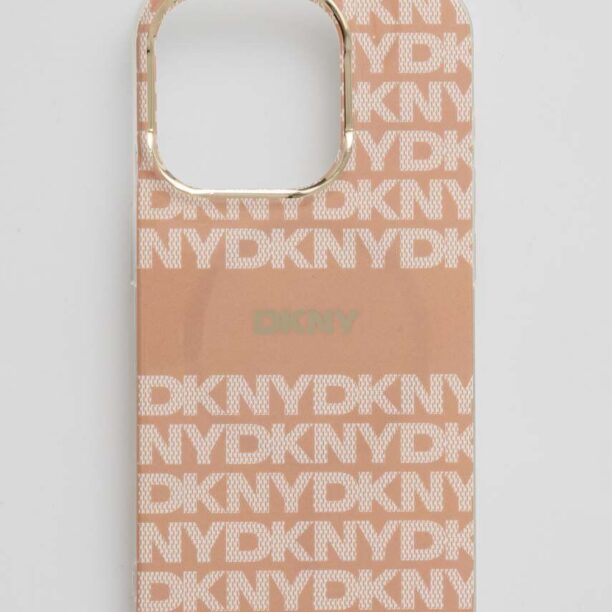 Dkny etui pentru telefon iPhone 15 Pro 6.1 culoarea portocaliu