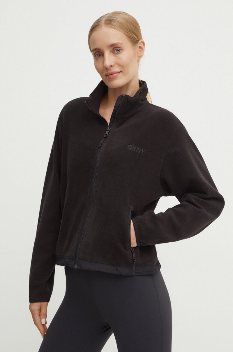 Dkny hanorac fleece culoarea negru