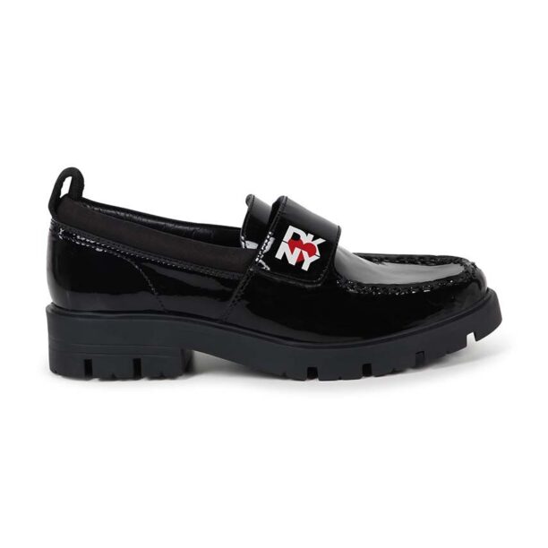 Dkny mocasini din piele pentru copii culoarea negru