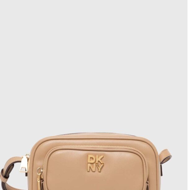 Dkny poseta de piele culoarea bej